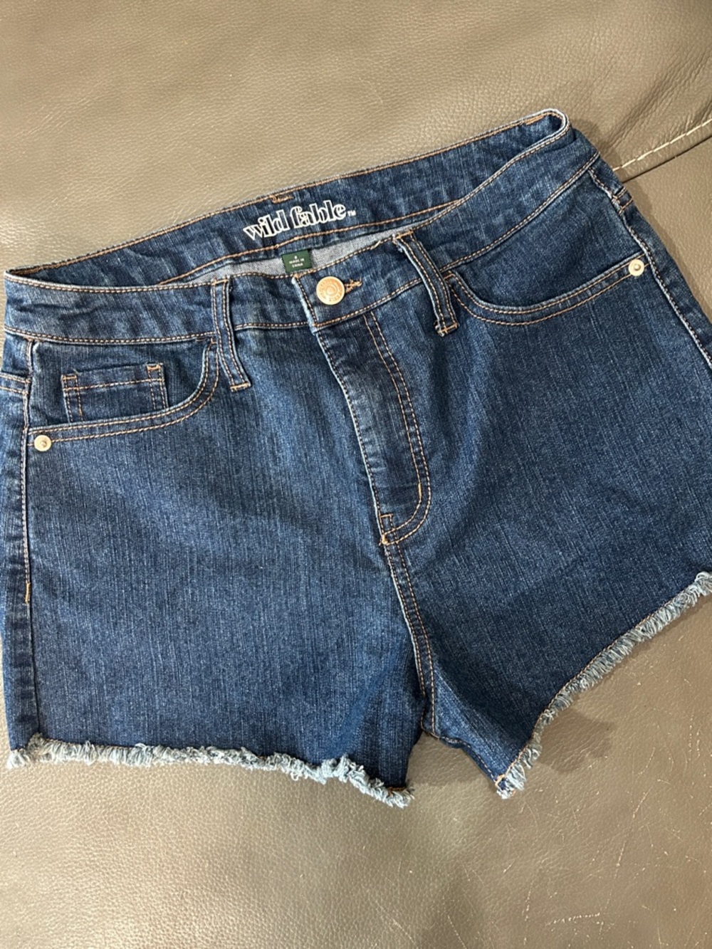 Wild Fable Women's Dark Blue Denim Cutoff Shorts size 4 - Picture 3 of 4